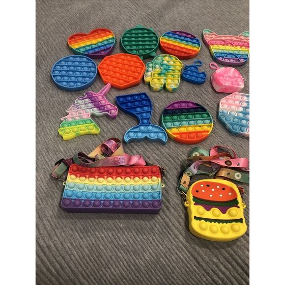 POP IT Fidget Toys Spinners Geometric Sensory Stress Relief Toys Lot Pocketbook - Picture 3 of 8